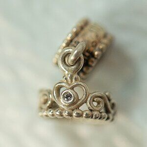 Pandora Princess Crown Dangle Charm RETIRED